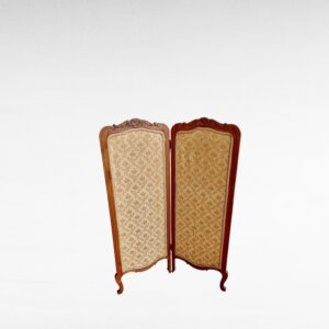 Dviejų dalių medinė židinio širma