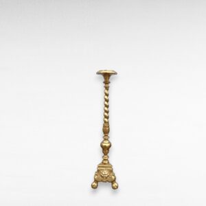 Antikvarinė žalvarinė grindų žvakidė, a. 73 cm