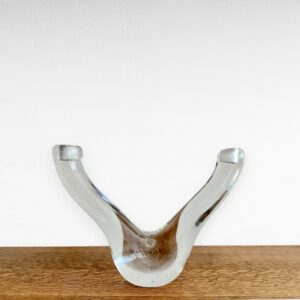 Skulptūrinė krištolinė žvakidė