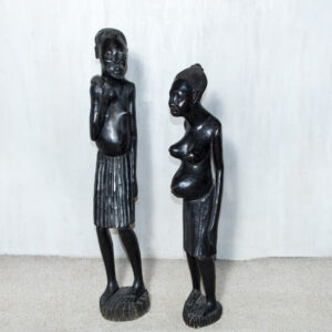 Autentiškos afrikietiškos medinės skulptūros