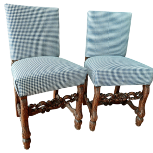 Baroko stiliaus ąžuolinės kėdės