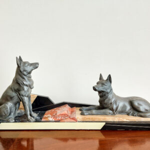 Art Deco skulptūra "Vokiečių aviganiai"