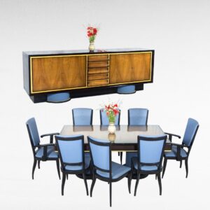 Antikvarinis Art Deco valgomojo komplektas