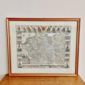 Vintažinė „Germania“ žemėlapio reprodukcija